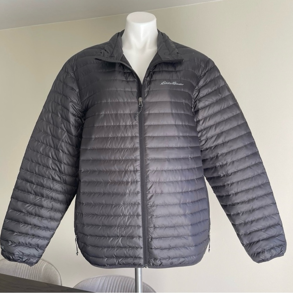 NWOT Eddie Bauer Men's Microlight 650 Down Fill Packable Traveler Jacket XL Blac